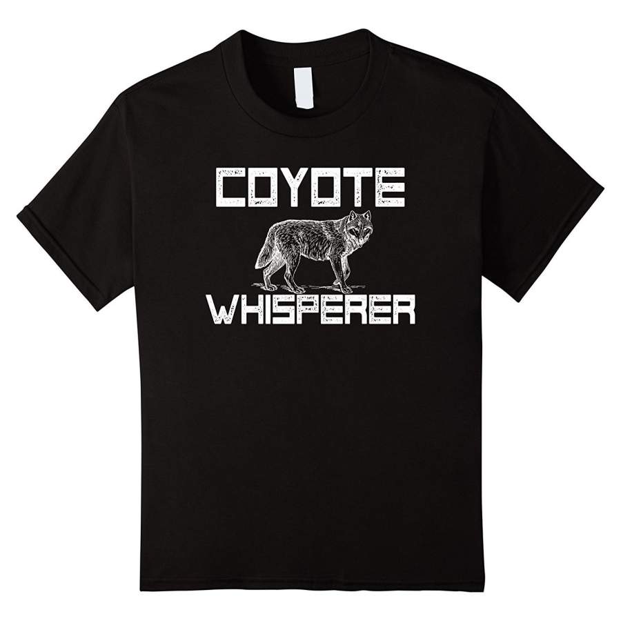 T-Shirt Mens Coyote Whisperer Hunting Shirt Predator Hunter Tee Shirts Black T Shirt