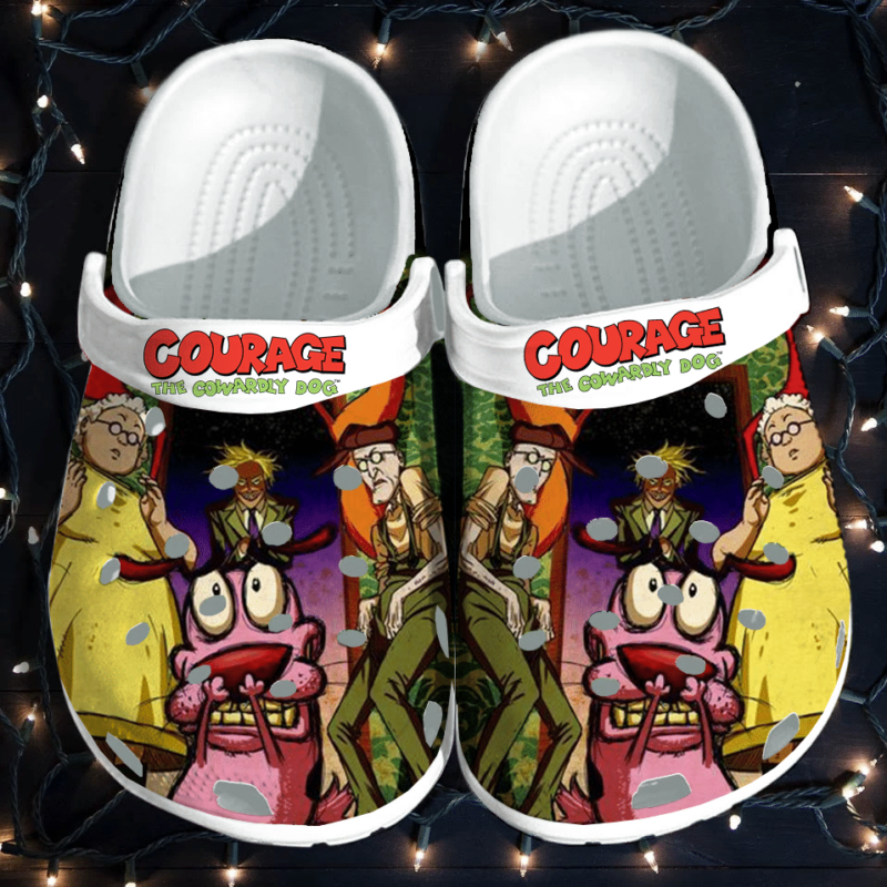 Courage The Cowardly Dog Clogs Clogband Clogs, Comfy Footwear, Shoes 2