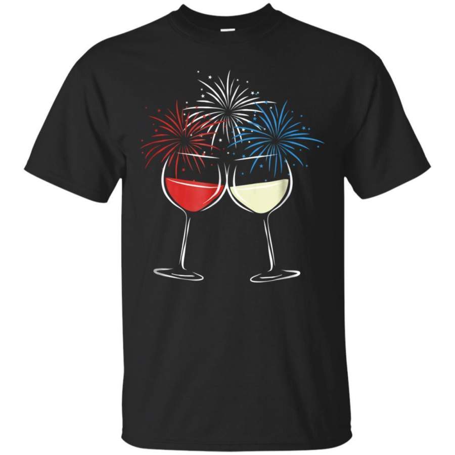 AGR Cheers To Freedom  Patriotic Tshirt For Wine Lovers Jaq T-shirt