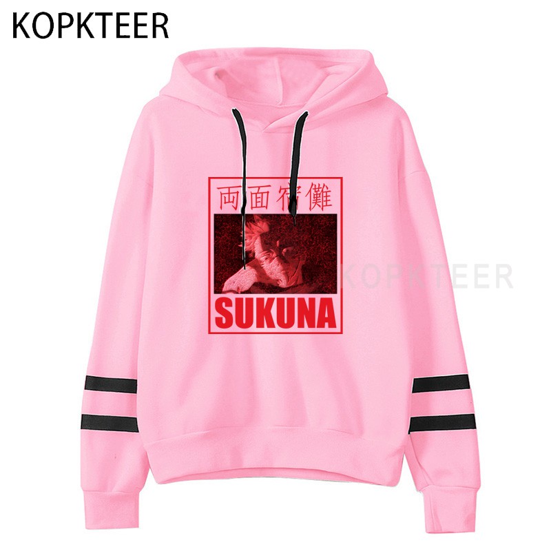 Sukuna Jujutsu Kaisen Ladies Sweatshirt Classic Sweatshirt Hoodie Kawaii Printed Long Sleeve Harajuku White Pink Pullover Hooded alx