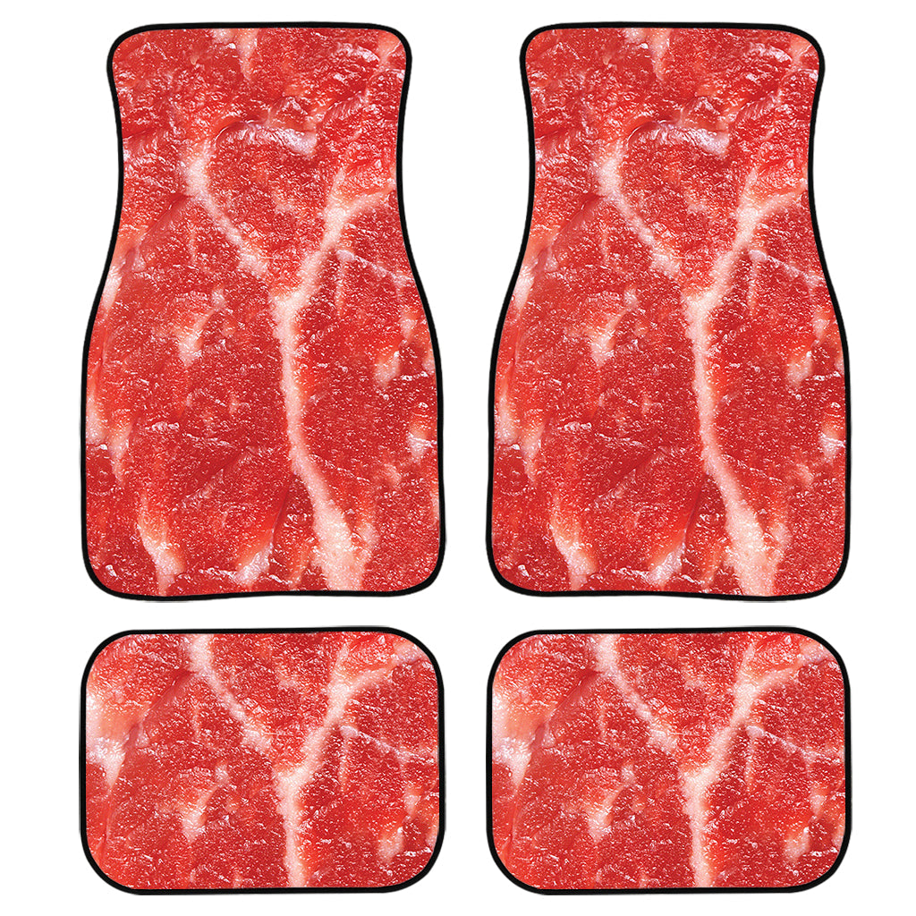 Fresh Meat Print Front And Back Car Floor Mats, Front Car Mat