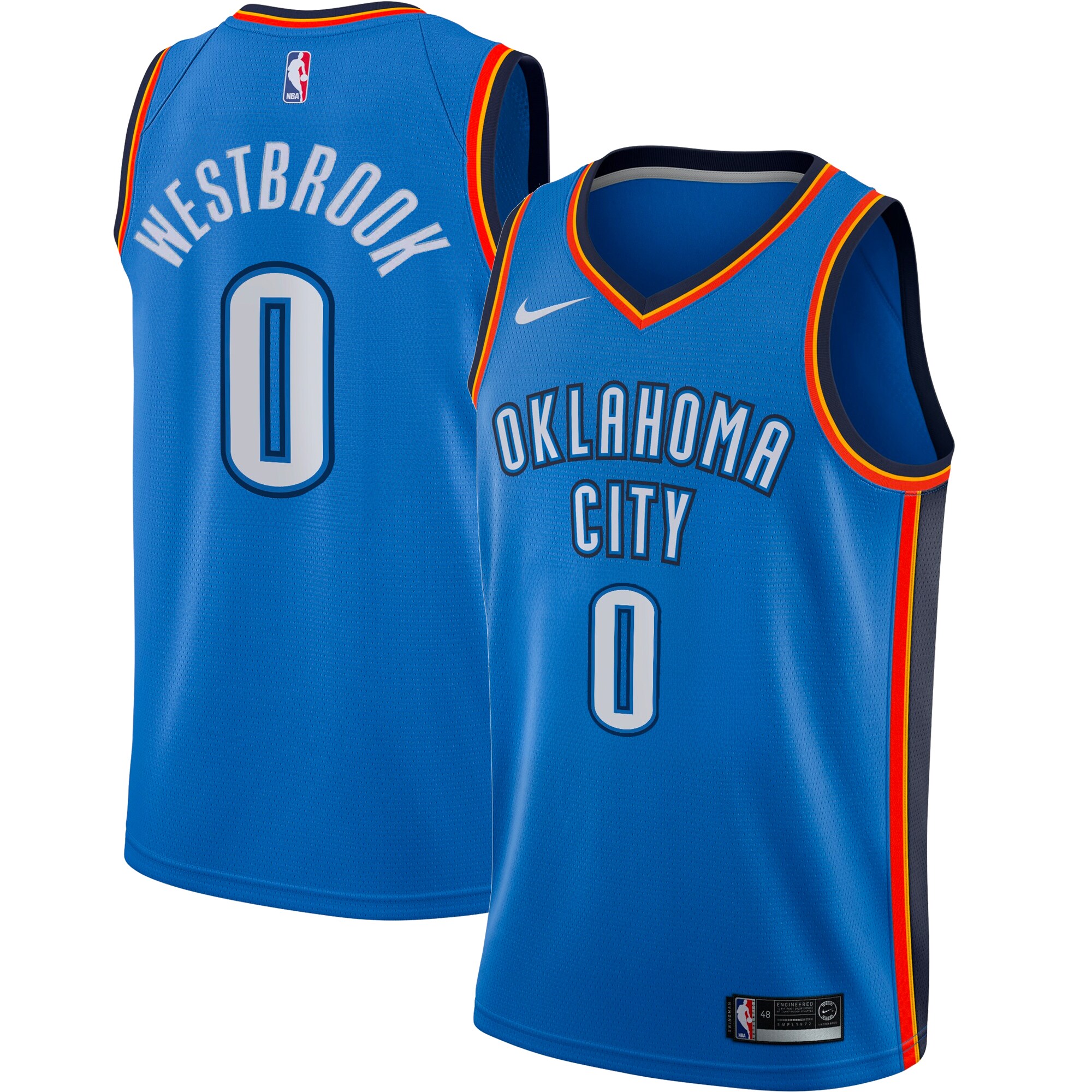 Russell Westbrook Oklahoma City Thunder Swingman Player Jersey – Icon Edition – Blue