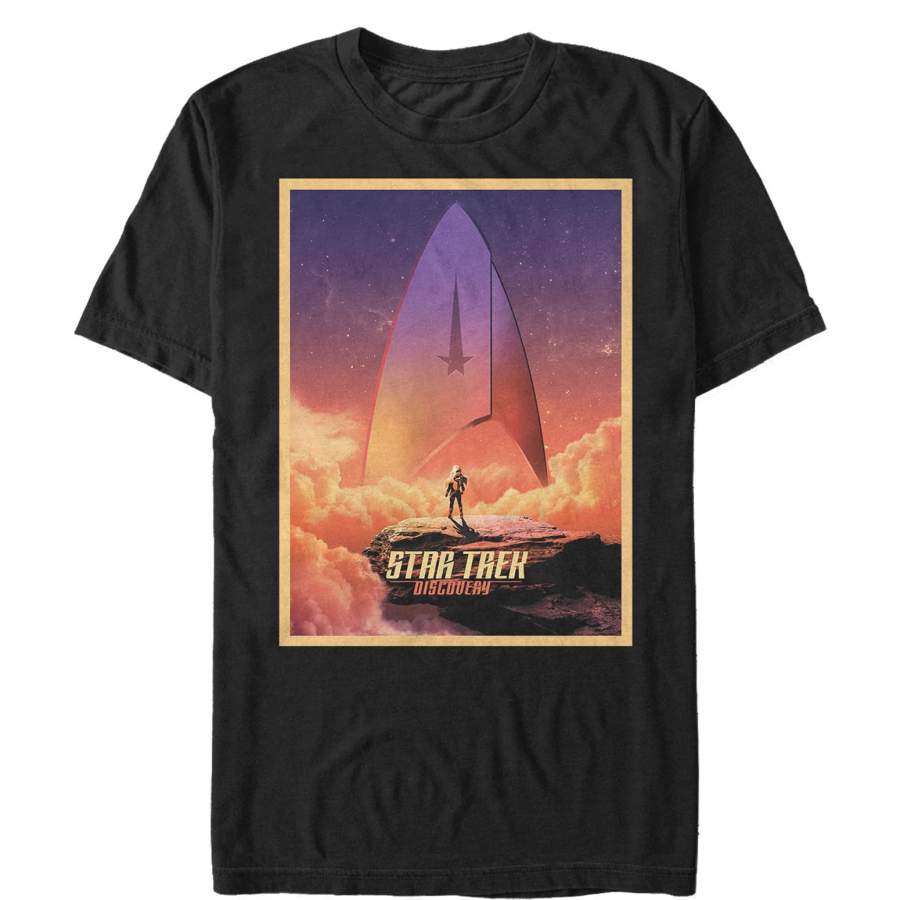 Star Trek Men’s Discovery Starfleet Poster  T Shirt