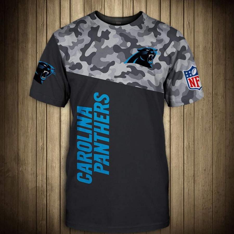 Carolina Panthers Military T T-Shirt 3D All Over Print 3D Short Sleeve