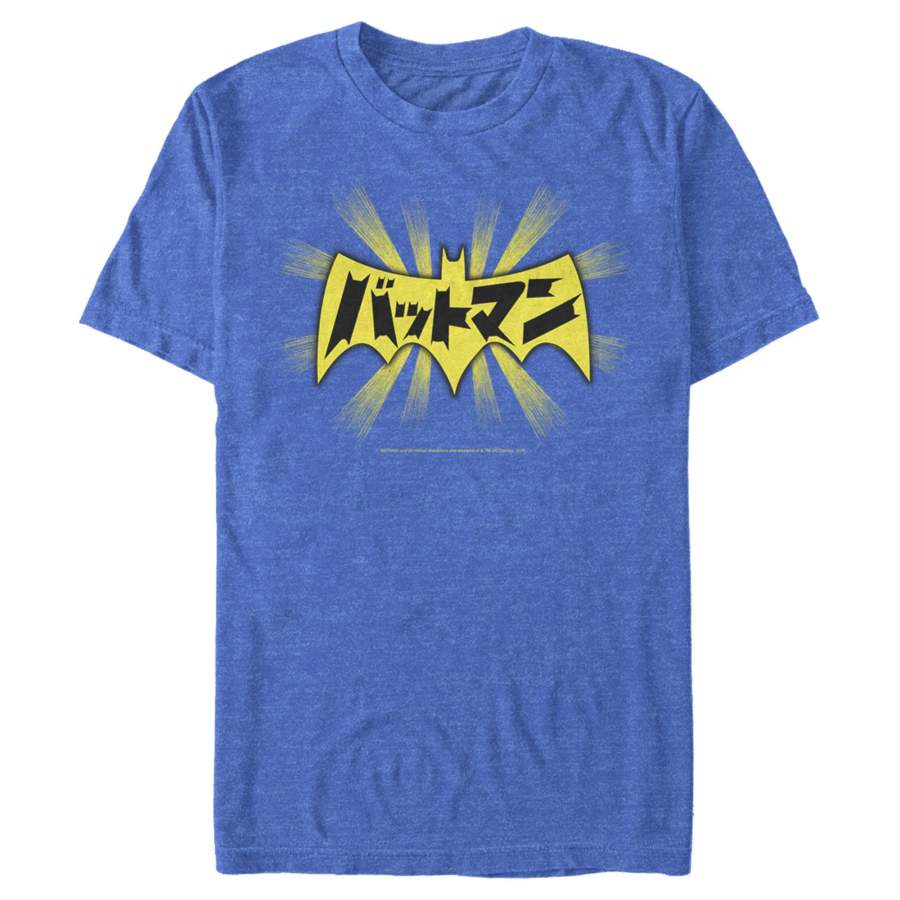 Batman Men’s Logo Kanji Characters  T Shirt