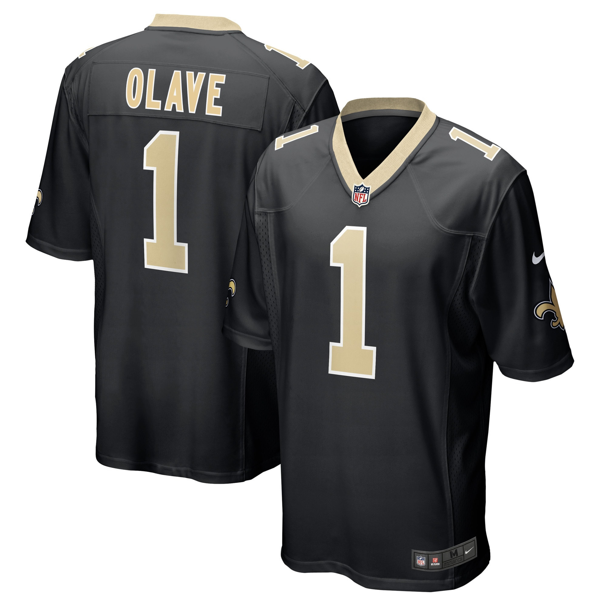 Chris Olave New Orleans Saints 2022 NFL Draft First Round Pick Game Jersey – Black NFL