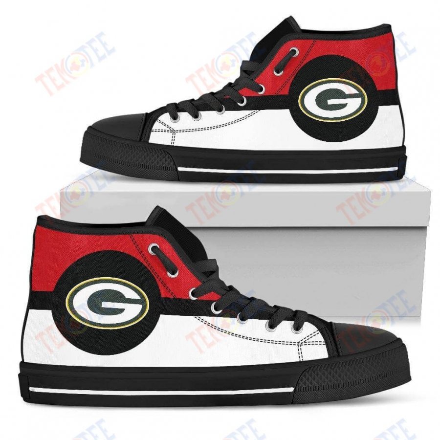 Mens Womens Green Bay Packers High Top Shoes Bright Colours Open Sections Great TMT128