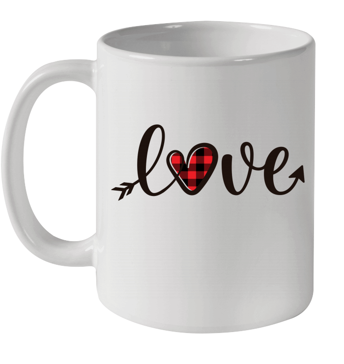 Three Gnomes Holding Hearts Leopard Print Buffalo Plaid Valentines Day Coffee Coffee, Ceramic Mug 11Oz, 15Oz