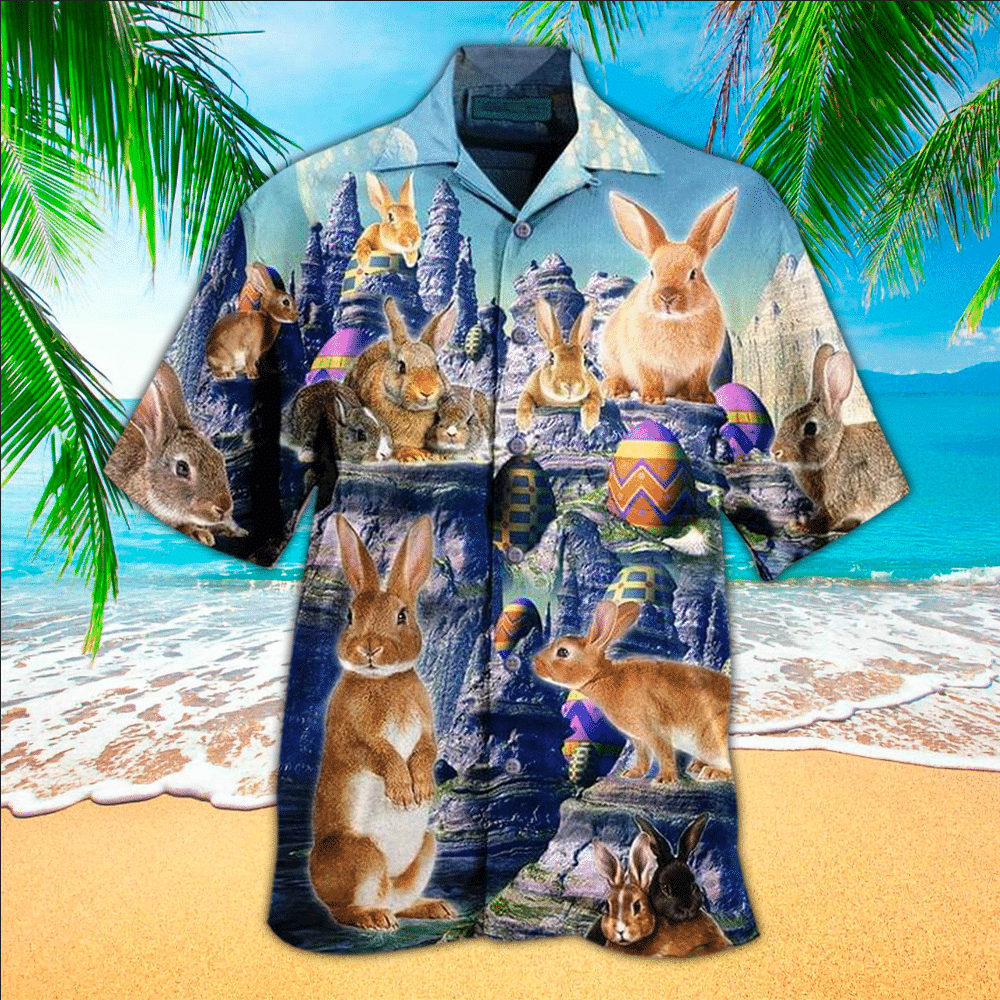 Rabbit Happy Easter Hawaiian Shirt – Easter Hawaiian Shirts For Men & Women