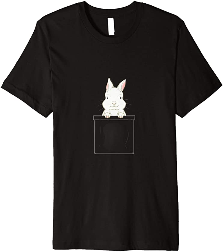 Cute Pocket Bunny Easter Egg Hunting Rabbit Bunnies Premium T-Shirt