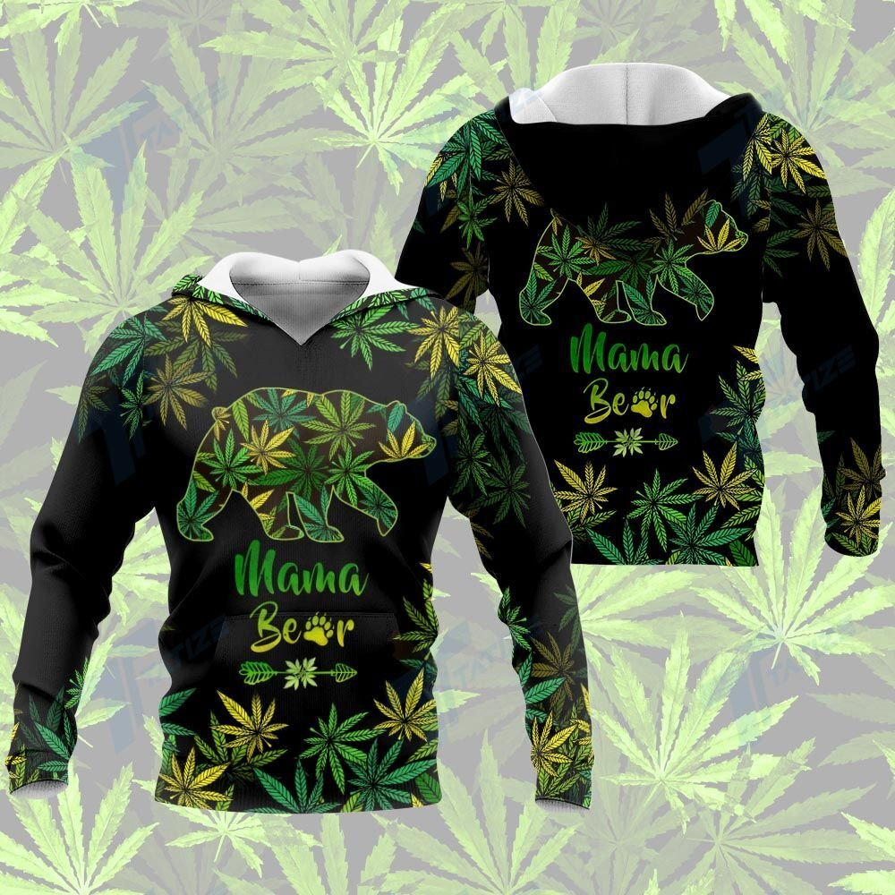 Weed mama bear 3D All Over Printed Shirt, Sweatshirt, Hoodie, Bomber Jacket Size S – 5XL