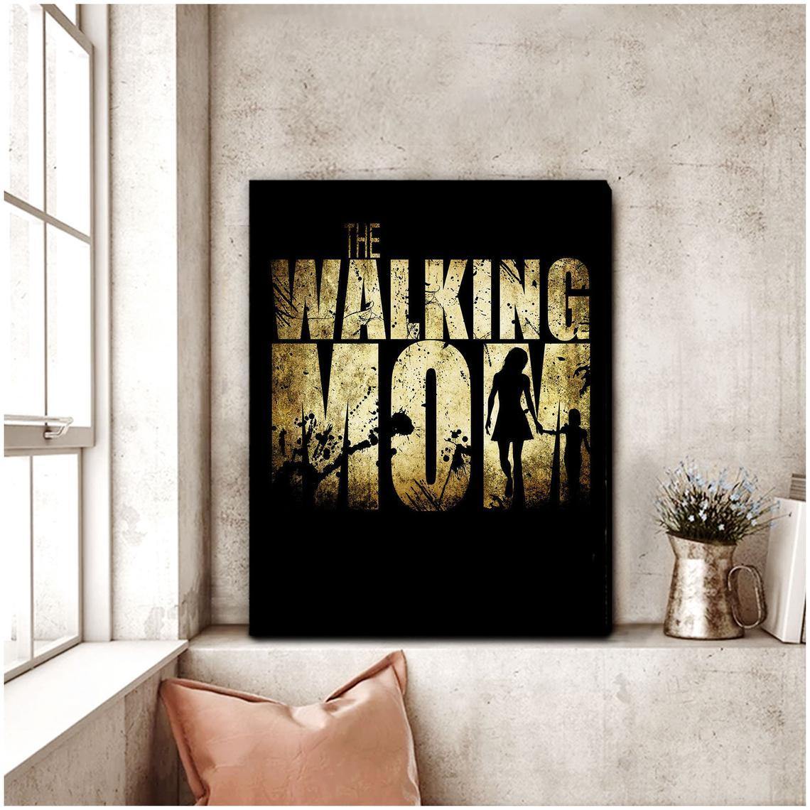 Walking Mom – Best Gift For Mother’S Day, Unique Gift For Family, Home Decoration – Canvas Art Decor Canvas Wall Art