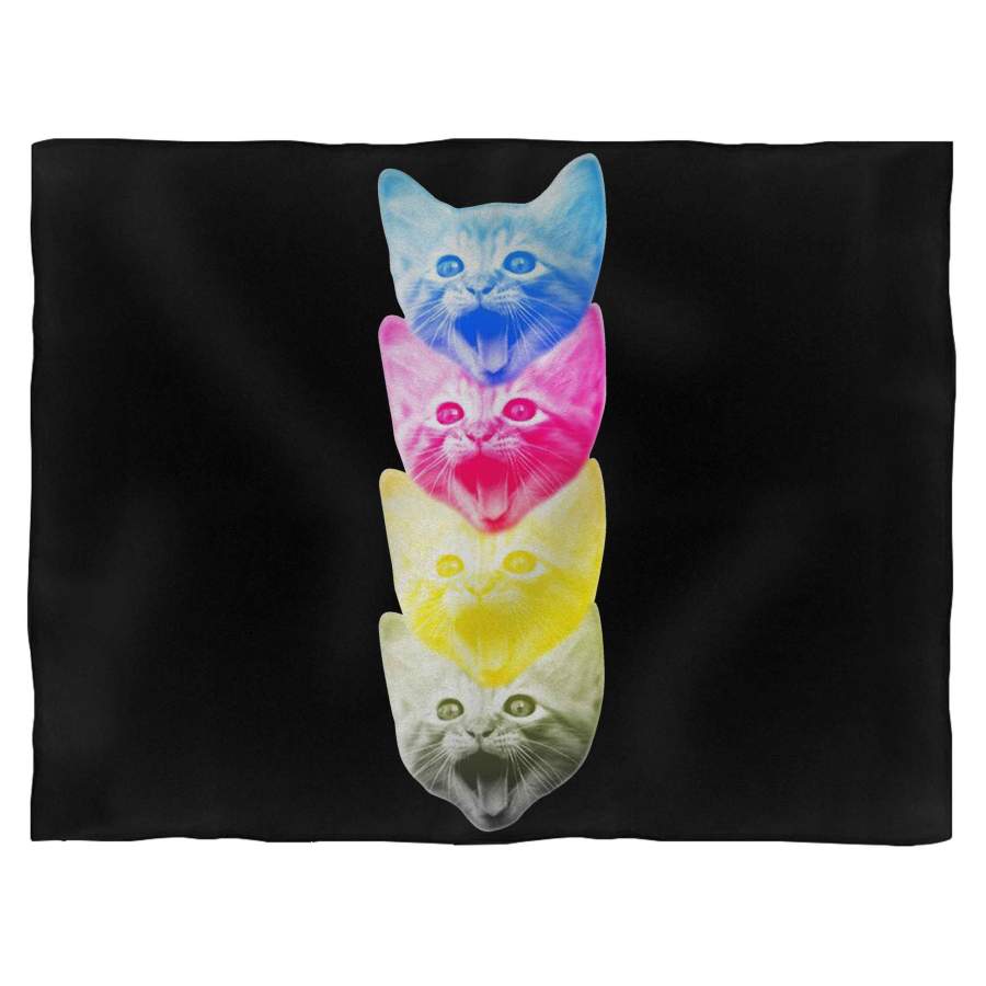 Cmyk Cat 2 Blanket