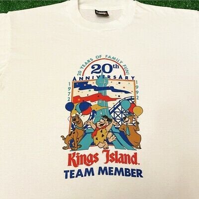 Vtg 90s Paramount Kings Island Scooby Team Member Rare Vintage 1992 Shirt 1407