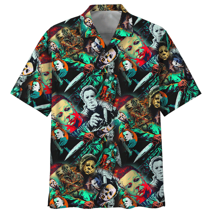 Jason Voorhees Horror Print Short Sleeve Hawaii Casual Shirt Ha111077