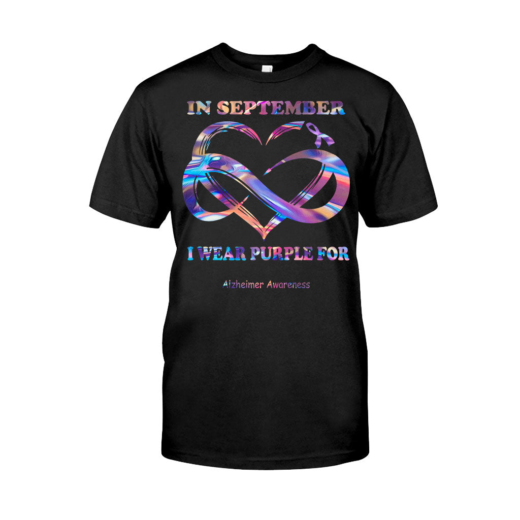 In September I Wear Purple – Alzheimer Awareness Personalized T-Shirt And Hoodie