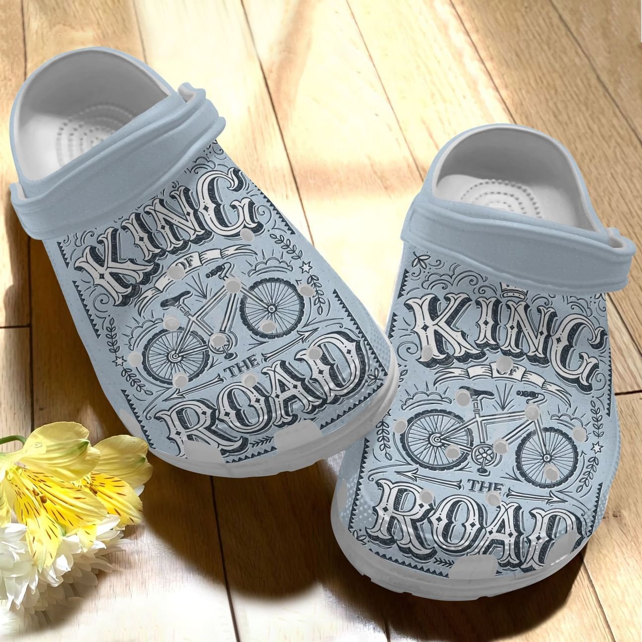 Cycling Personalize Clog, Custom Name, Text, Fashion Style For Women, Men, Kid, Print 3D King Of Road