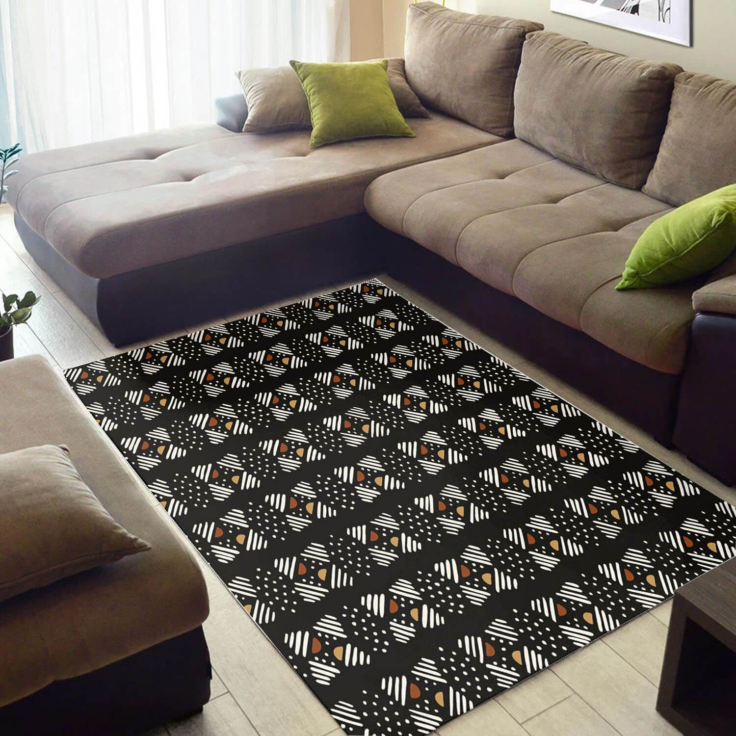 Trendy African Rug Amazing African Afrocentric Pattern Art African Themed Carpet African Room Decor BPS3632