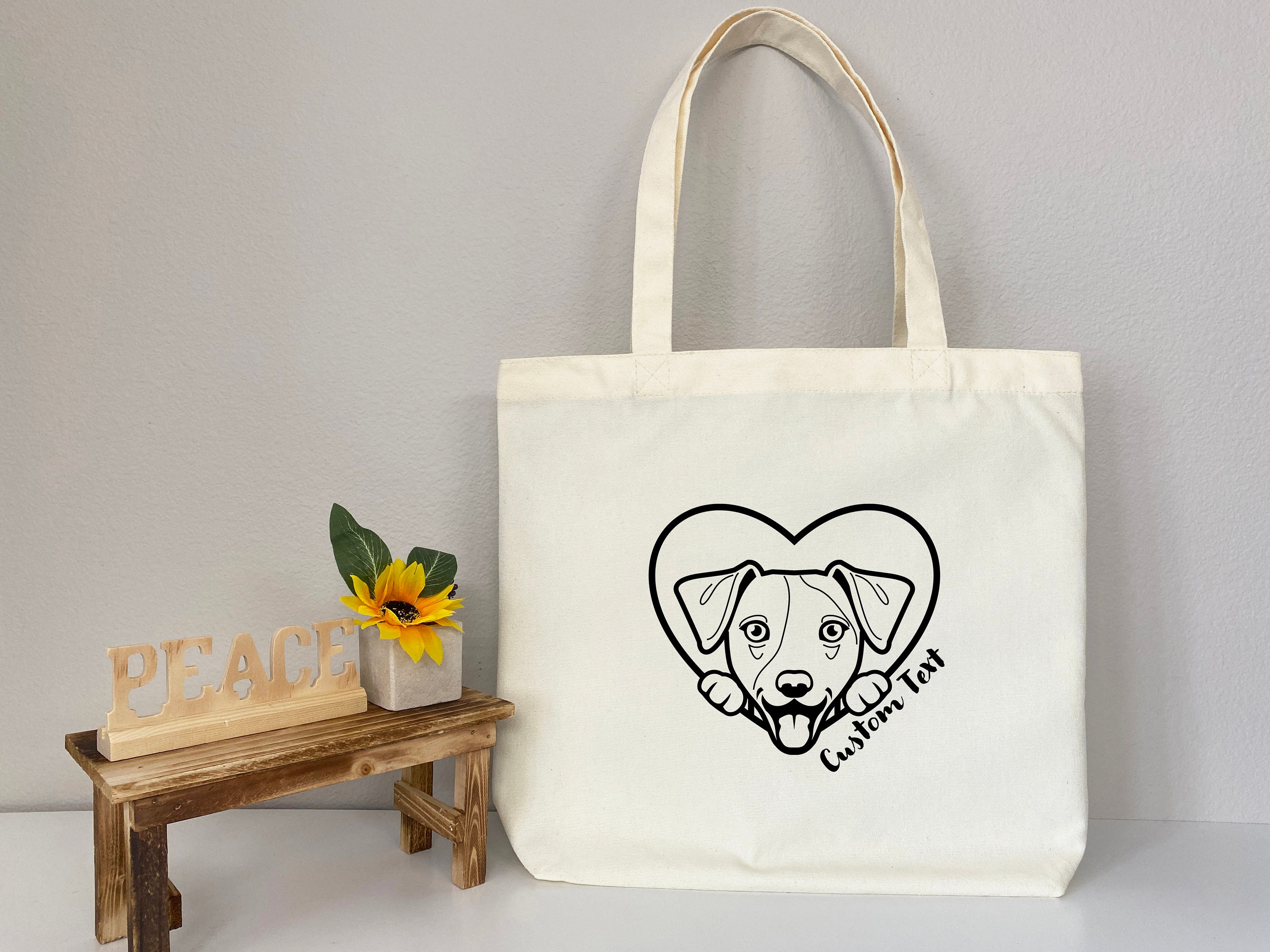 Puppy Bag, Puppy Tote Bag, Jack Russell Terrier Bag, Cute Tote Bag, Dog Bag, Dog Mom Tote Bag,Custom Pet Bag,Dog Lover Gift,Gift for Dog Mom