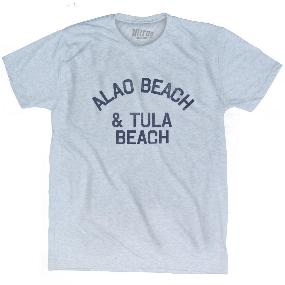 American Samoa Alao Beach & Tula Beach Adult Tri-Blend Vintage T-shirt