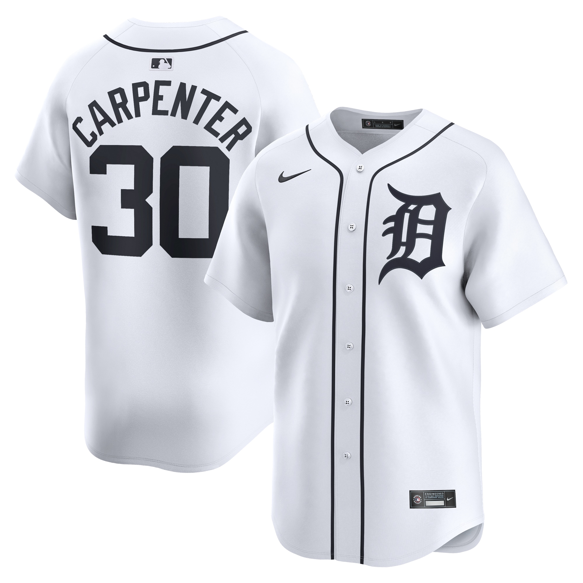 Kerry Carpenter Detroit Tigers Home Limited Player Jersey – White