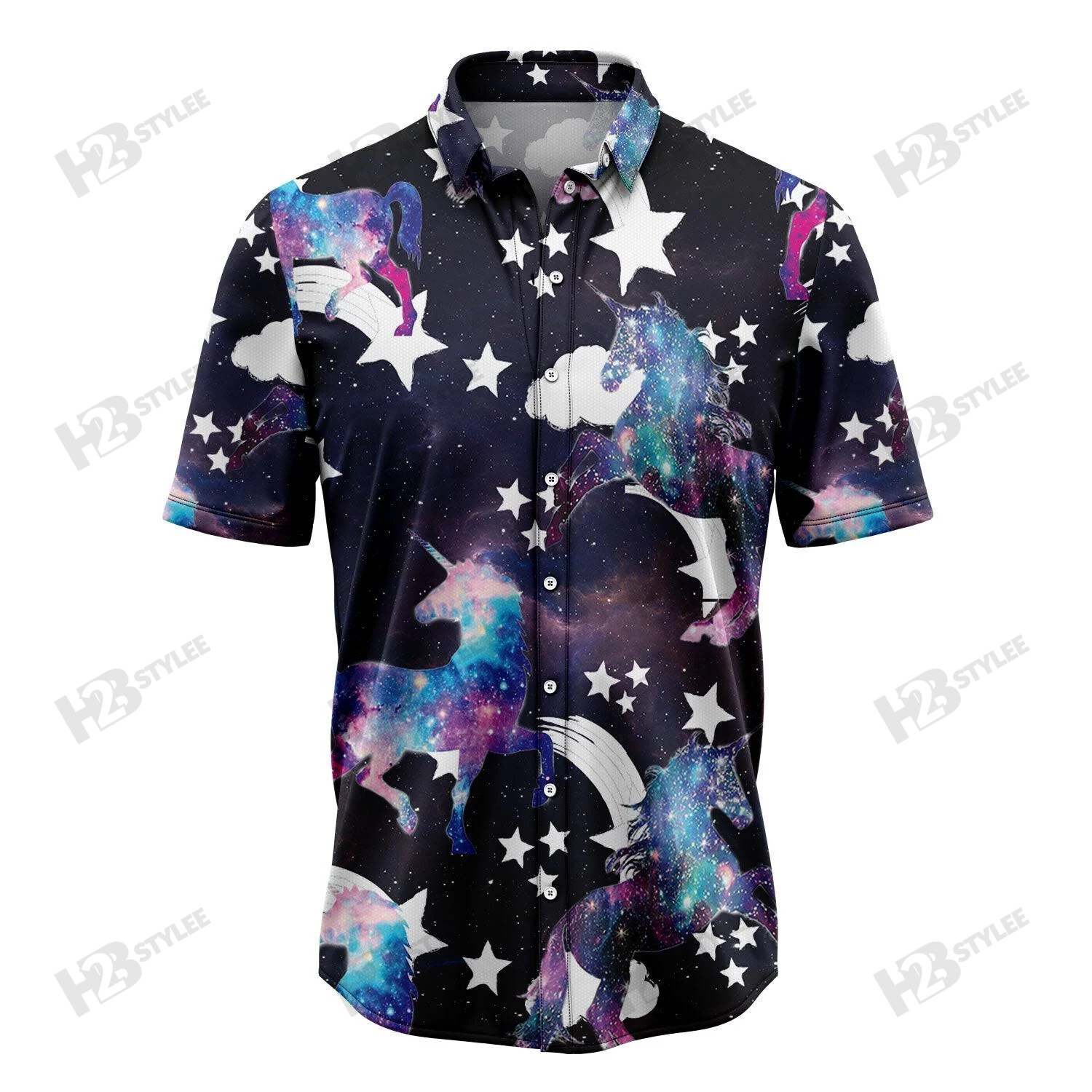 Galaxy Unicorn Summer Tropical Hawaii Aloha All Over Printed Hawaii Shirt Size S Ha86478