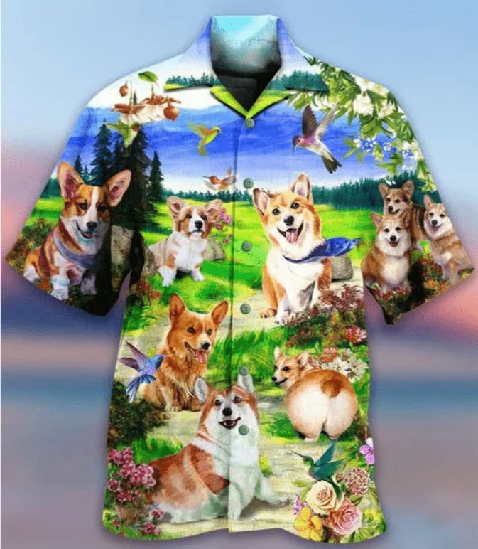 Corgi Cute Dog Hawaiian Shirt – For Men And Women