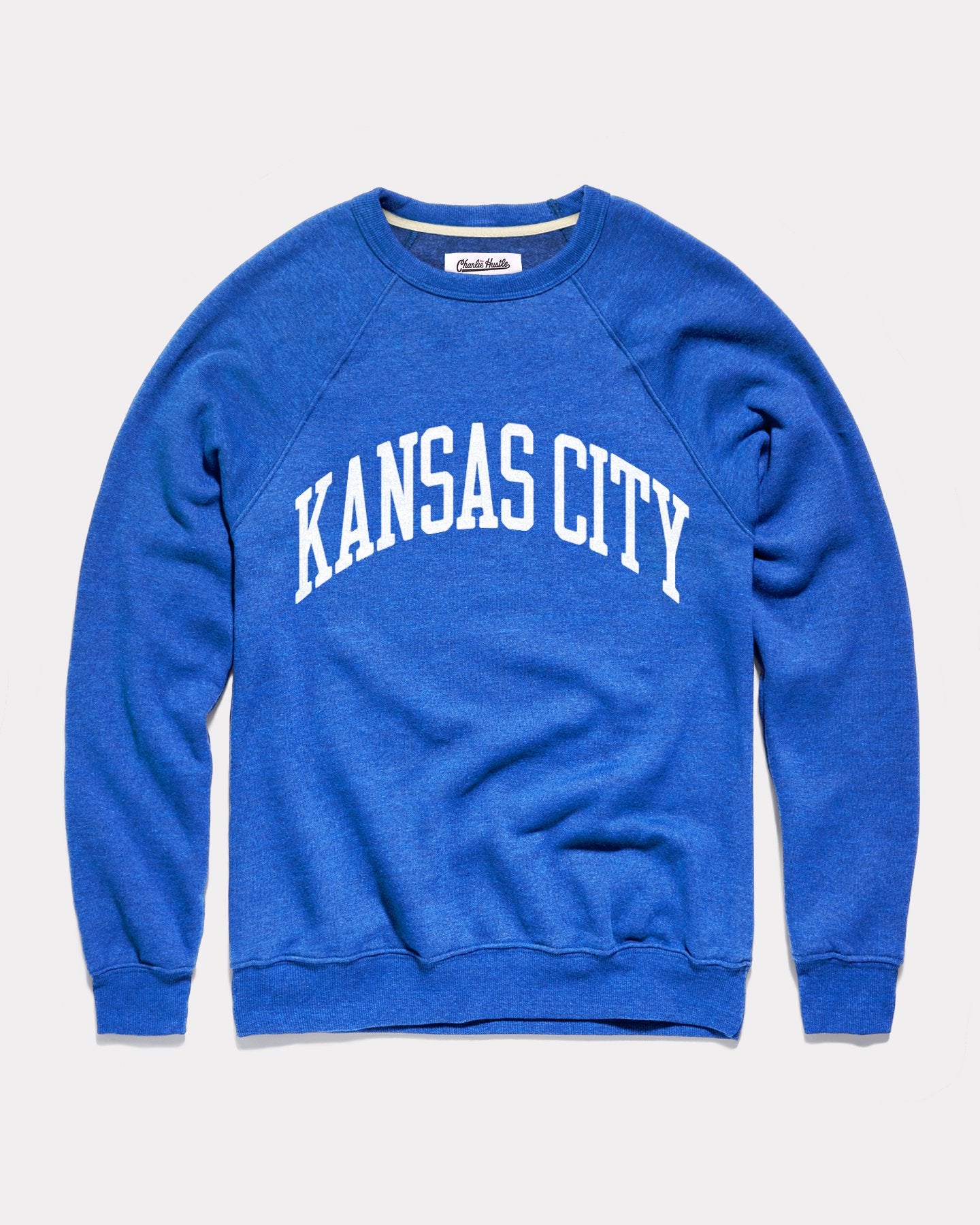 Royal Blue & White Kansas City Arch Vintage Crewneck Sweatshirt