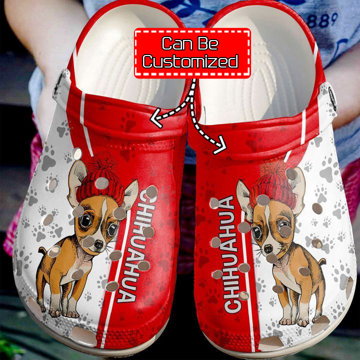 Dog – Chihuahua Love Red clog Shoes For Men And Women