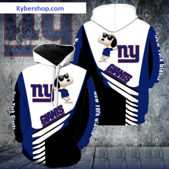 New York Giants Snoopy 3D Hoodie