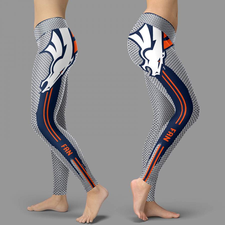 Charming Lovely Little Dots Along Body Denver Broncos Leggings