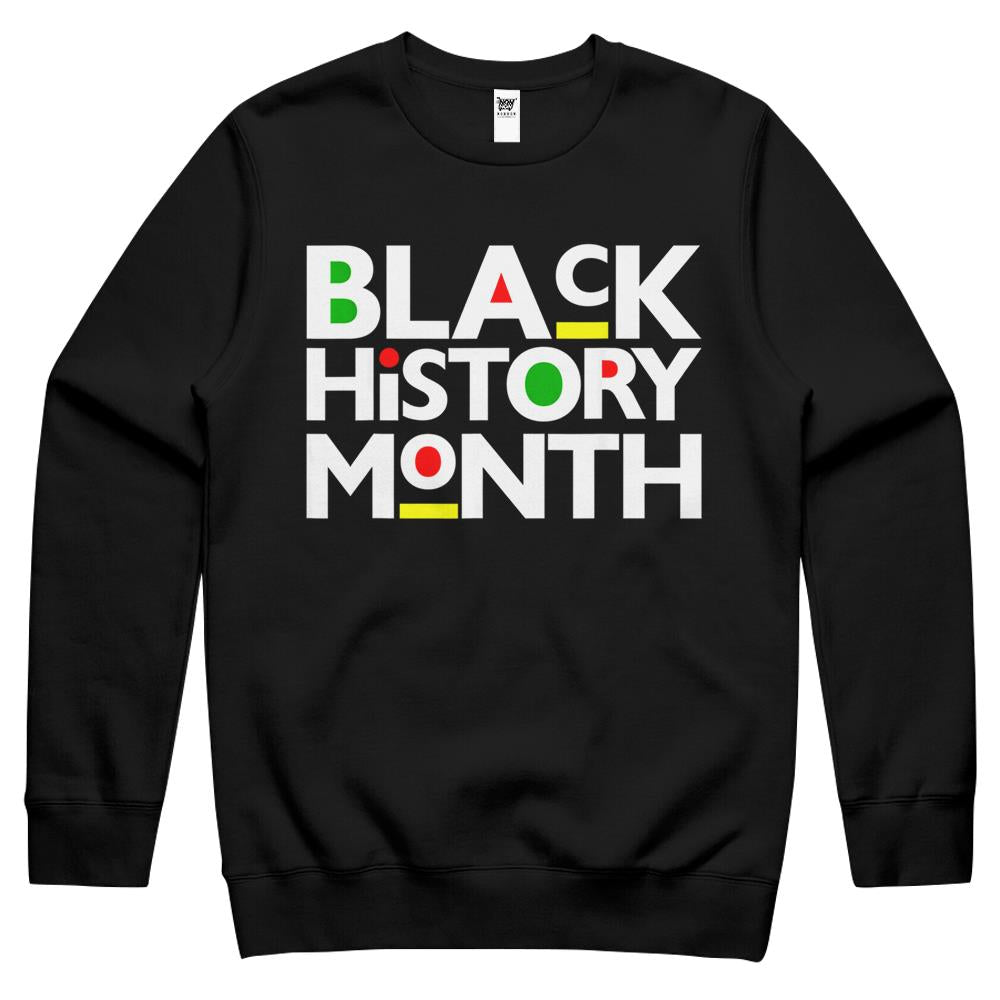 Black History Month Melanin Family Dad Mom Toddler Boy Girl Crewneck Sweatshirt