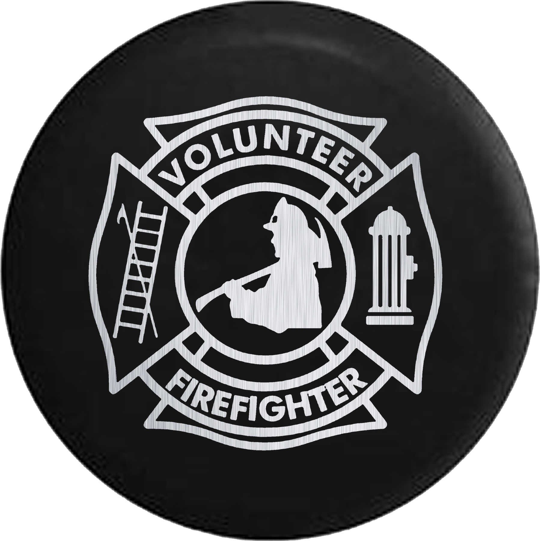 Fire Department Diamond Plate Steel Jeep Camper Spare Tire Cover Custom Size – V668