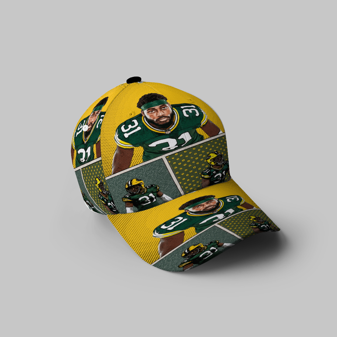 Green Bay Packers Adrian Amos No31 3D Printing Baseball Cap Classic Hat