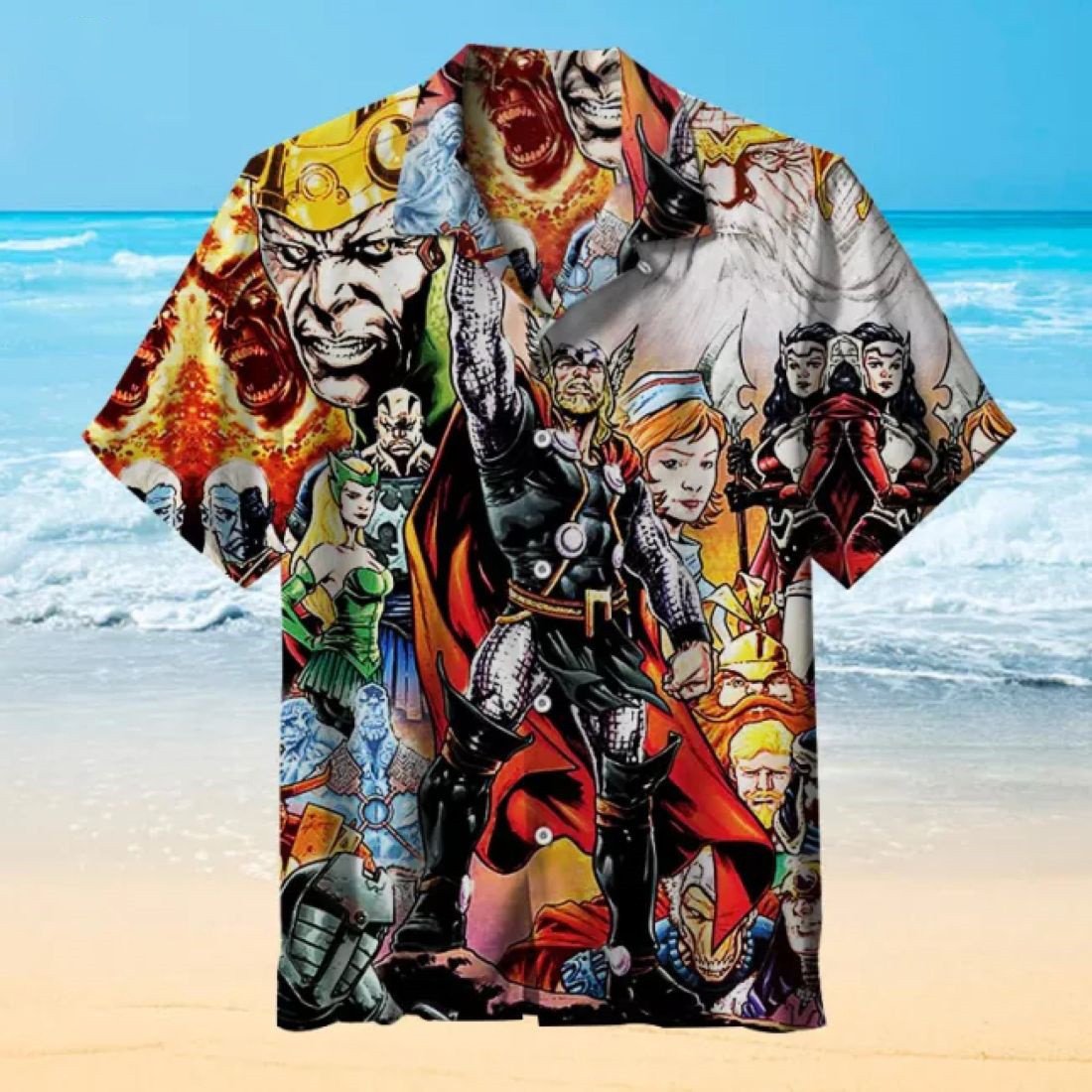 Thor Hulk Marvel Comics All Over Print Hawaii Shirt Ha47347