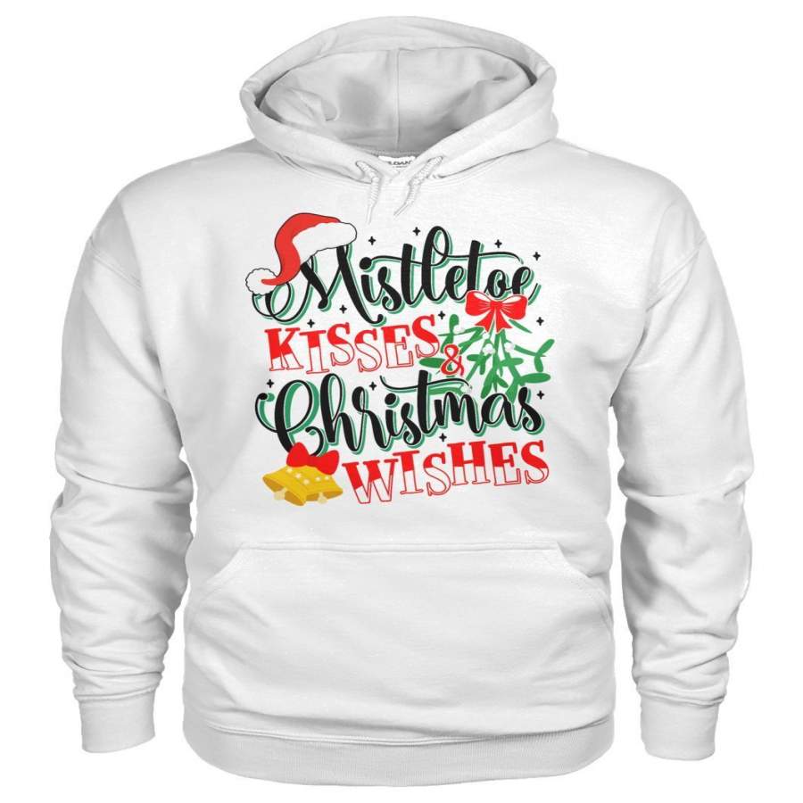 Christmas Wishes Mistletoe Kisses Hoodie