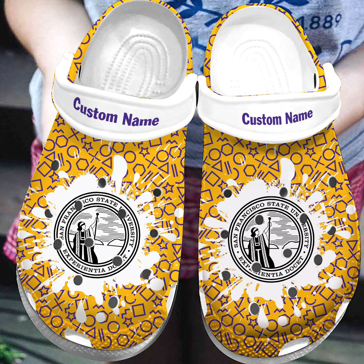 Custom Name San Francisco State University Clog Shoes #Dh