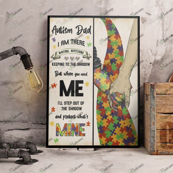 Autism Dad Canvas And Poster Wall Decor Home Decorations Autism Awareness Wallpaper Gifts Family Ht