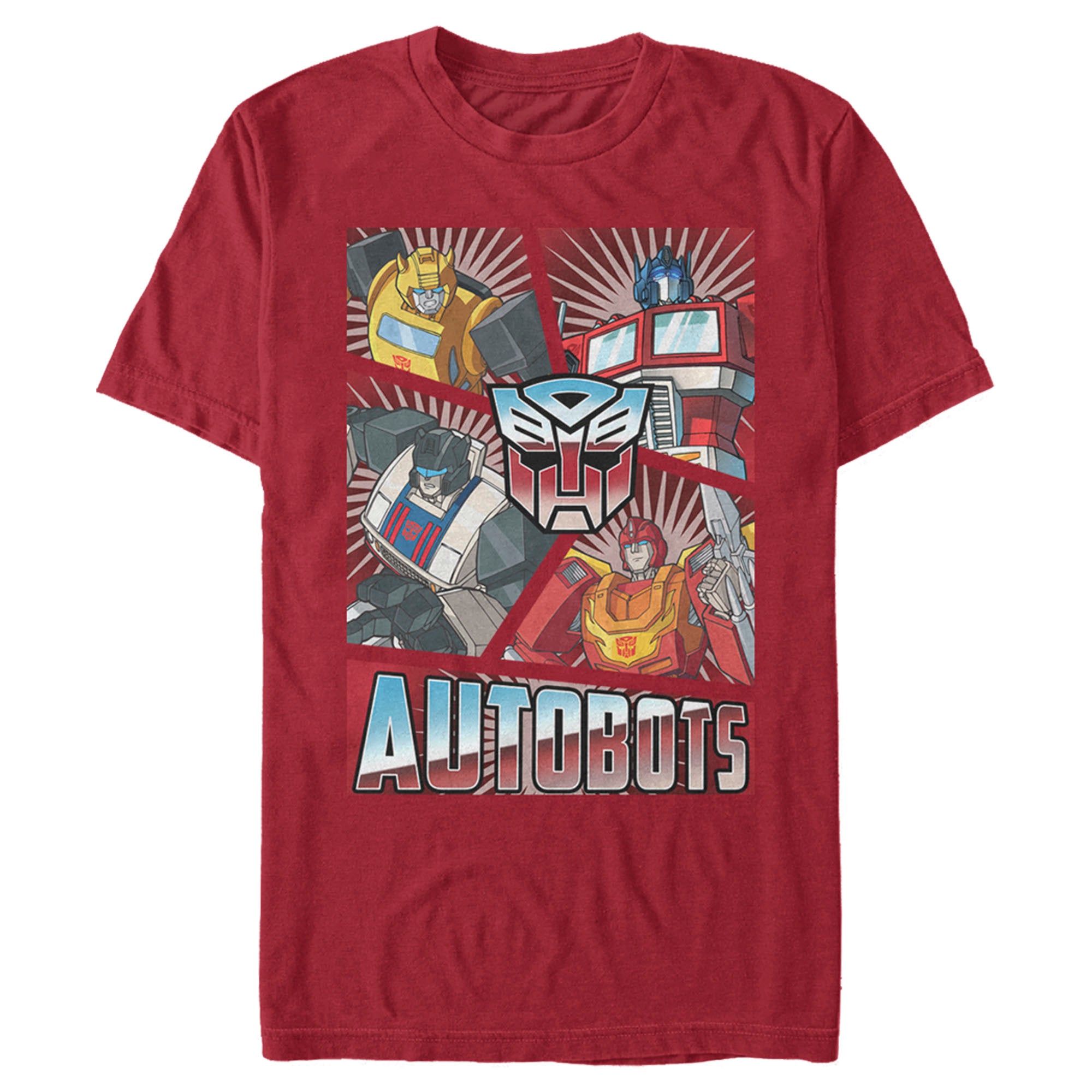 Transformers Men’S Autobots Character Cut Up  T-Shirt