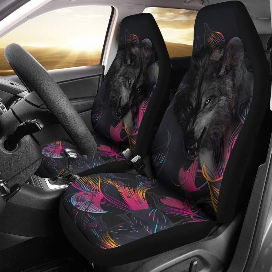 Wolf Grr Car Seat Covers  Custom Design