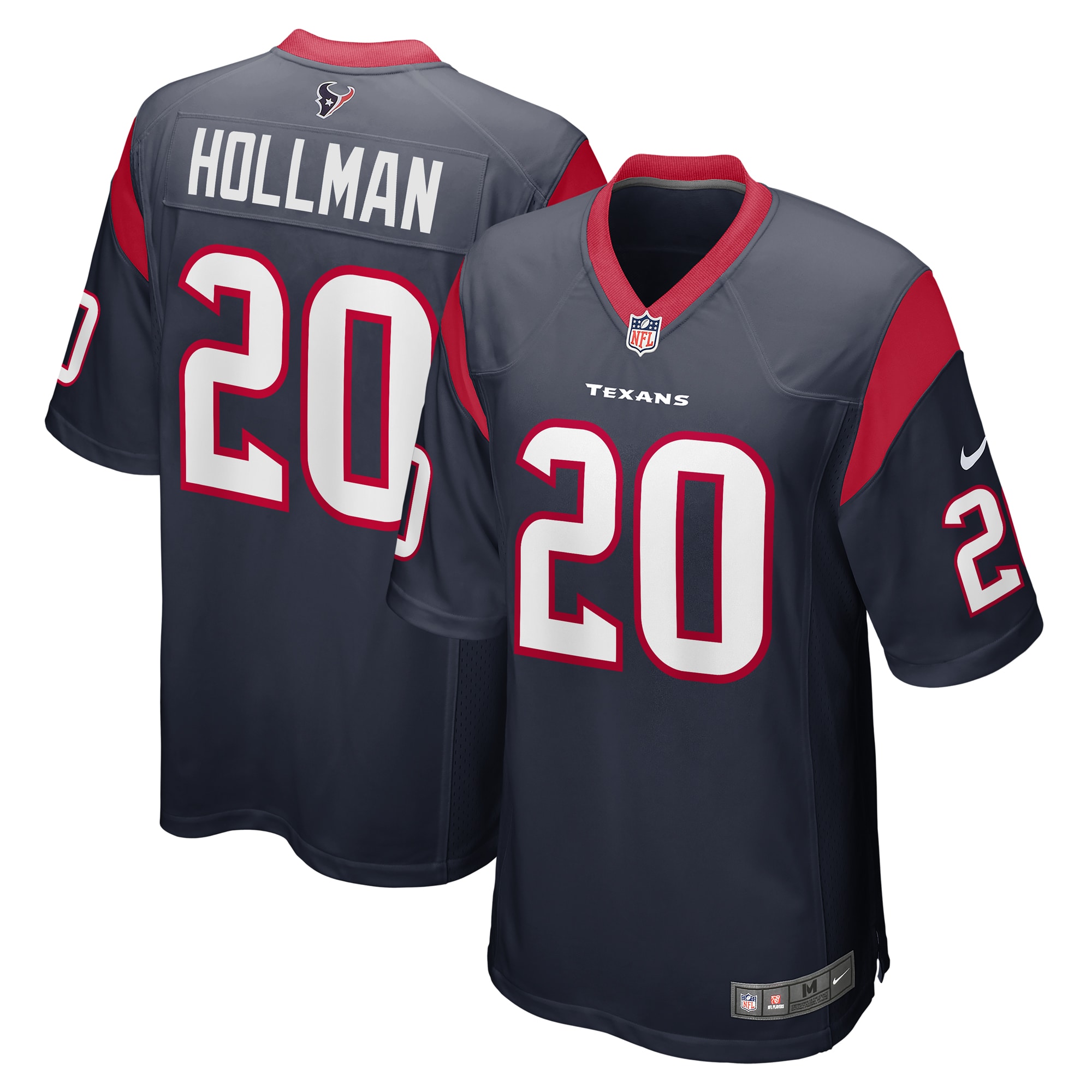 Men’s Houston Texans Ka’Dar Hollman  Navy Team Game Jersey 2