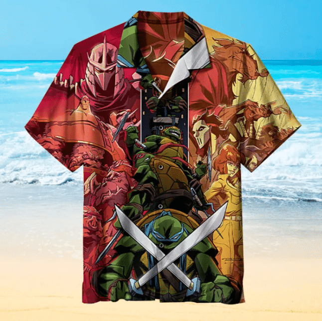 Teenage Mutant Ninja Turtles 6 For Man And Woman Print Short Sleeve Hawaii Shirt Ha76278