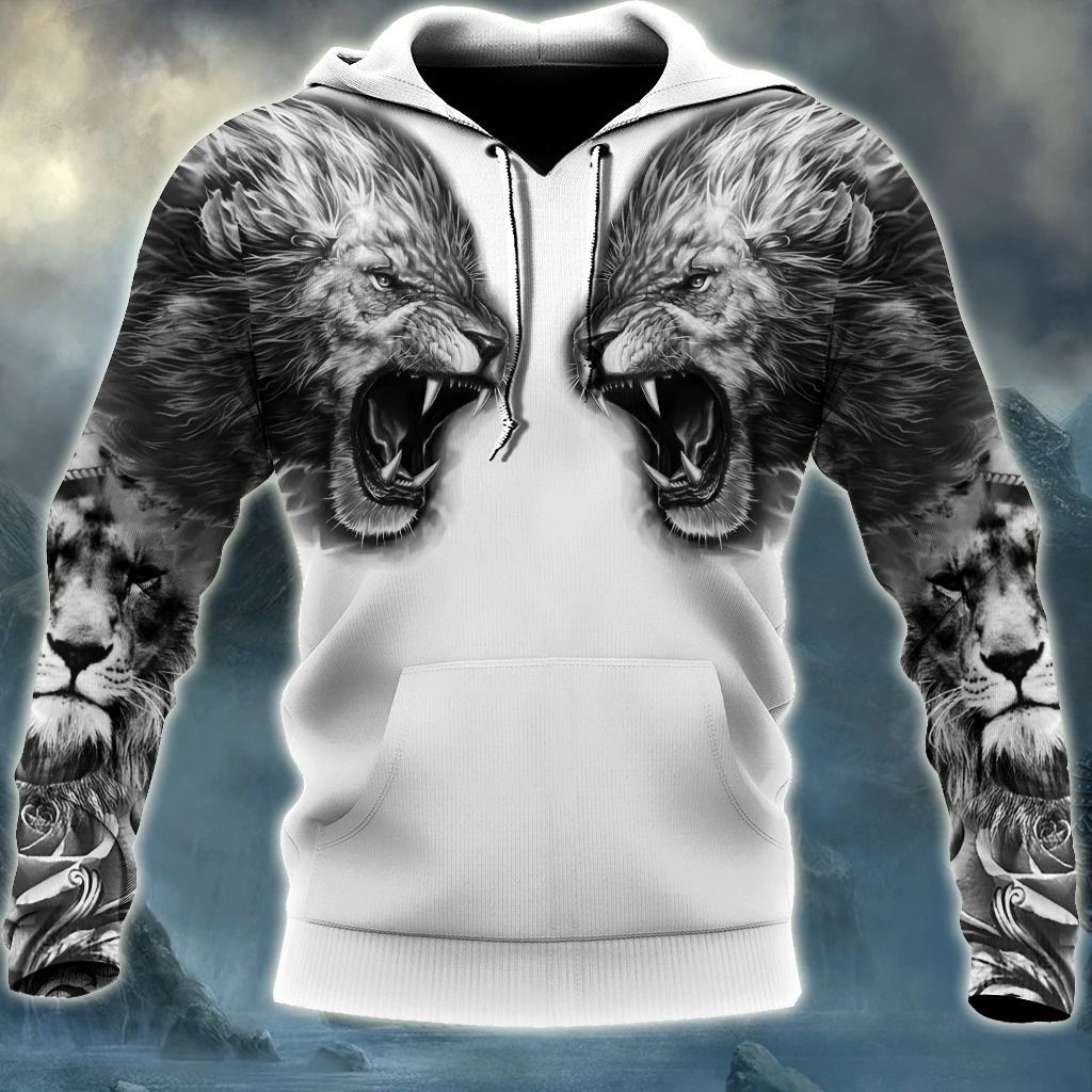 Unisex Lion Tattoo 3D Hoodie All Over Print