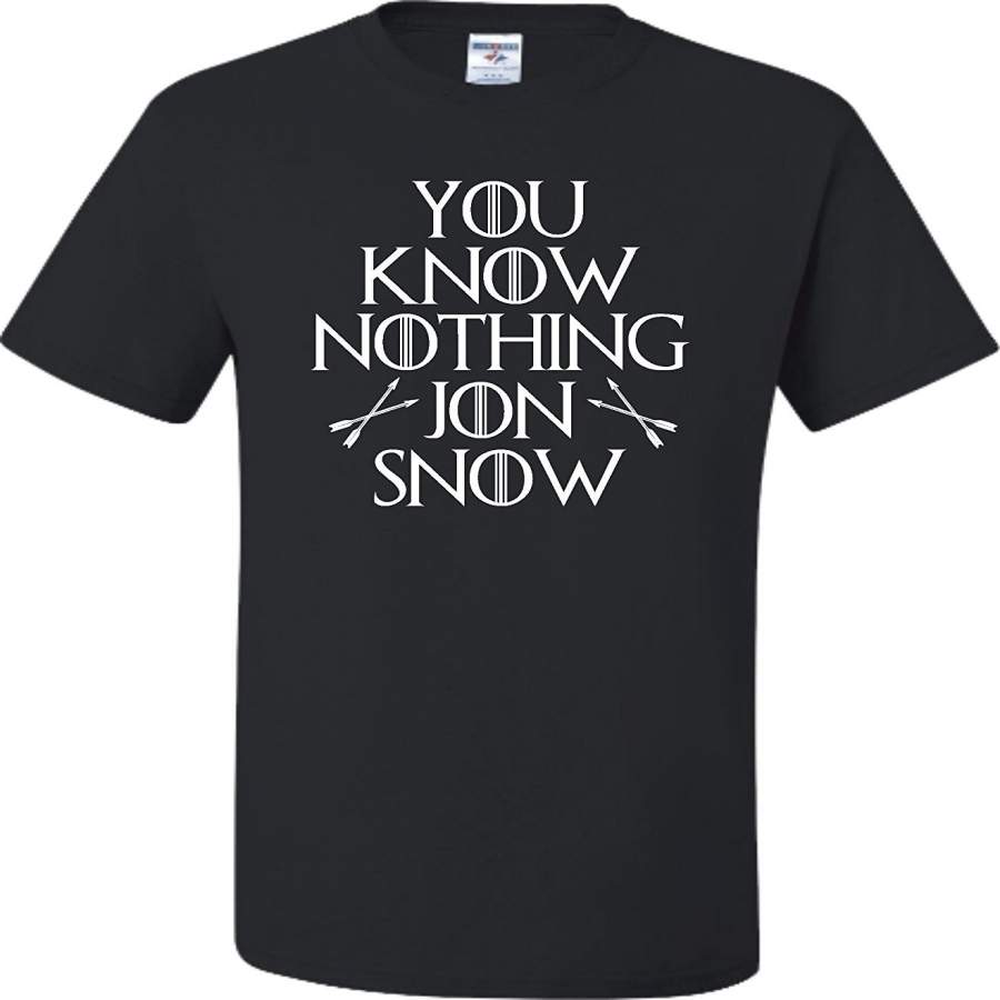 Adult You Know Nothing Jon Snow T-Shirt Mens T Shirt Cotton T-Shirt