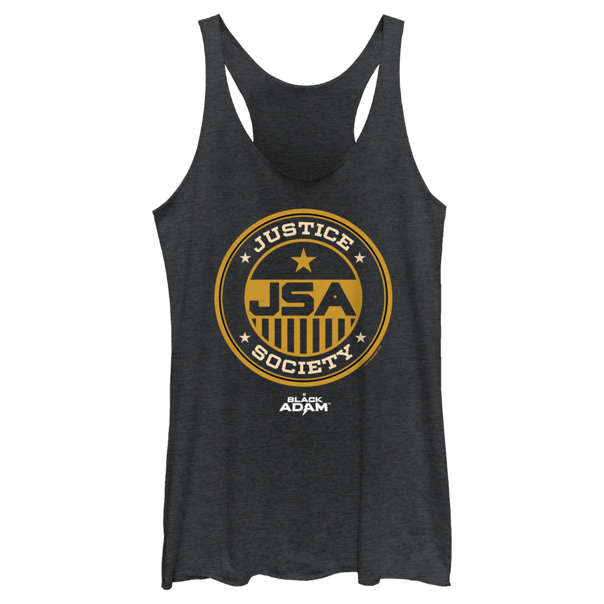 Women’S Black Adam Hero Group Logo Racerback Tank Top