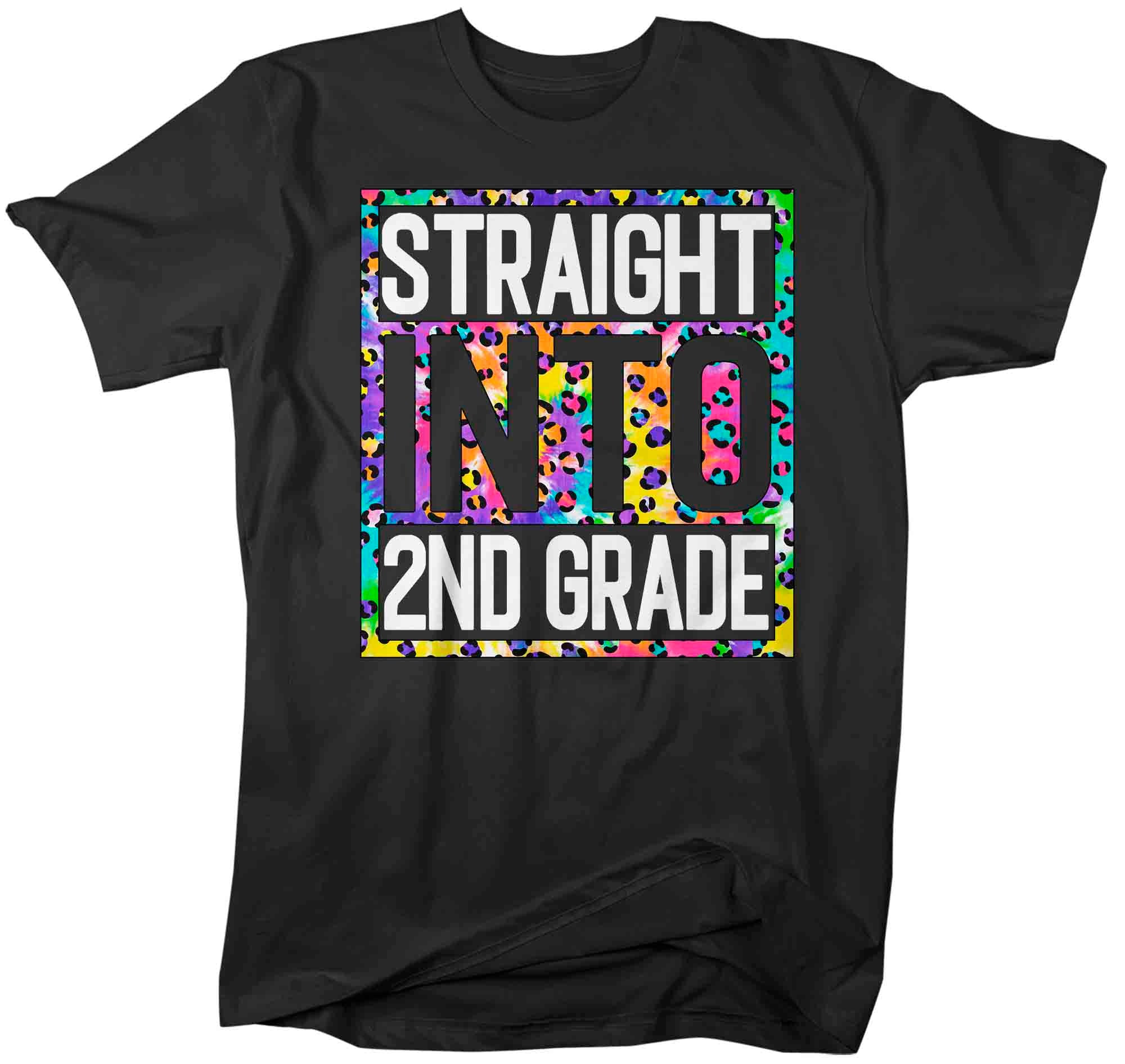 Men’S Second Grade Teacher Shirt Colorful Leopard Straight Into 2Nd Grade T Shirt Cute Back To School Shirt Teacher Gift Tshirts