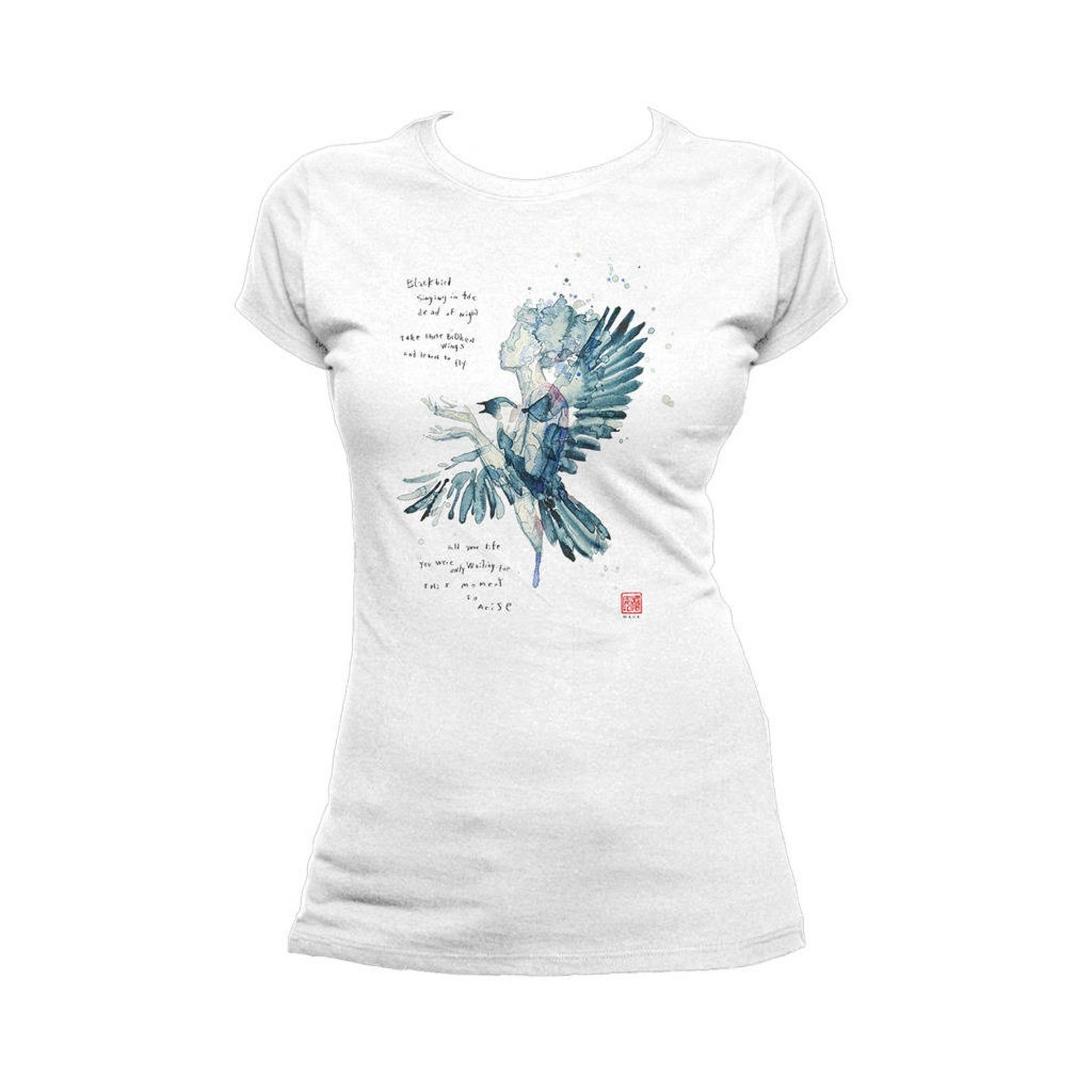 Beatles David Mack Lyrics Blackbird T-Shirt