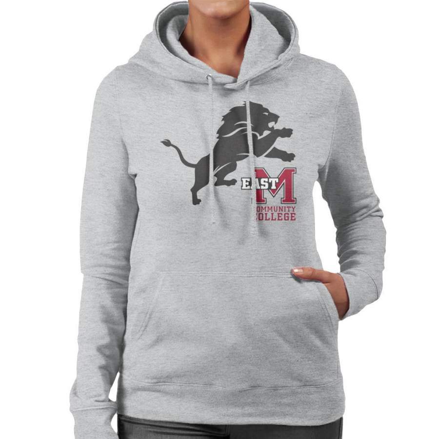 East Mississippi Community College Dark Lion Logo Women’s Hooded Sweatshirt