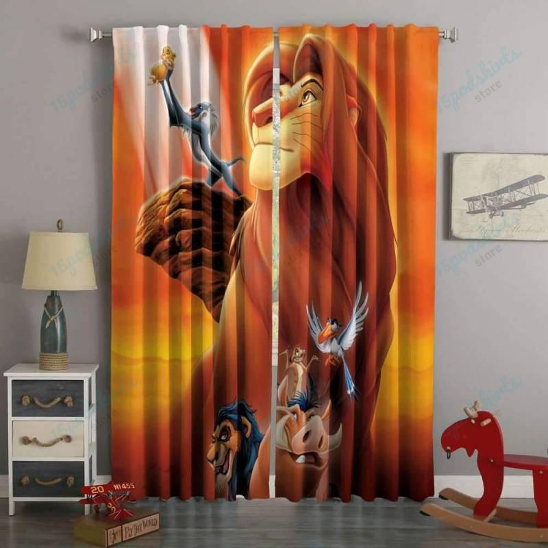 3D Printed The Lion King Style Custom Living Room Curtains