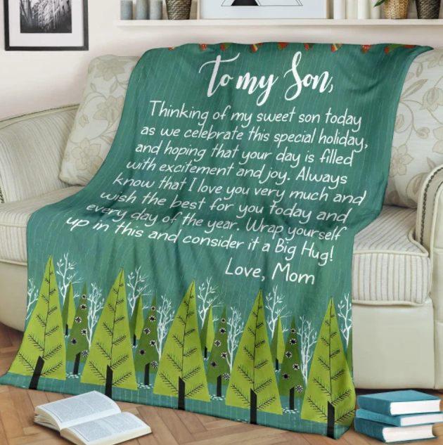 To My Son Hope That Your Day Is Filled With Excitement And Joy Fleece Blanket Gift For Family,Birthday,Christmas,Son Gift Home Decor Bedding Couch Sofa Soft And Comfy